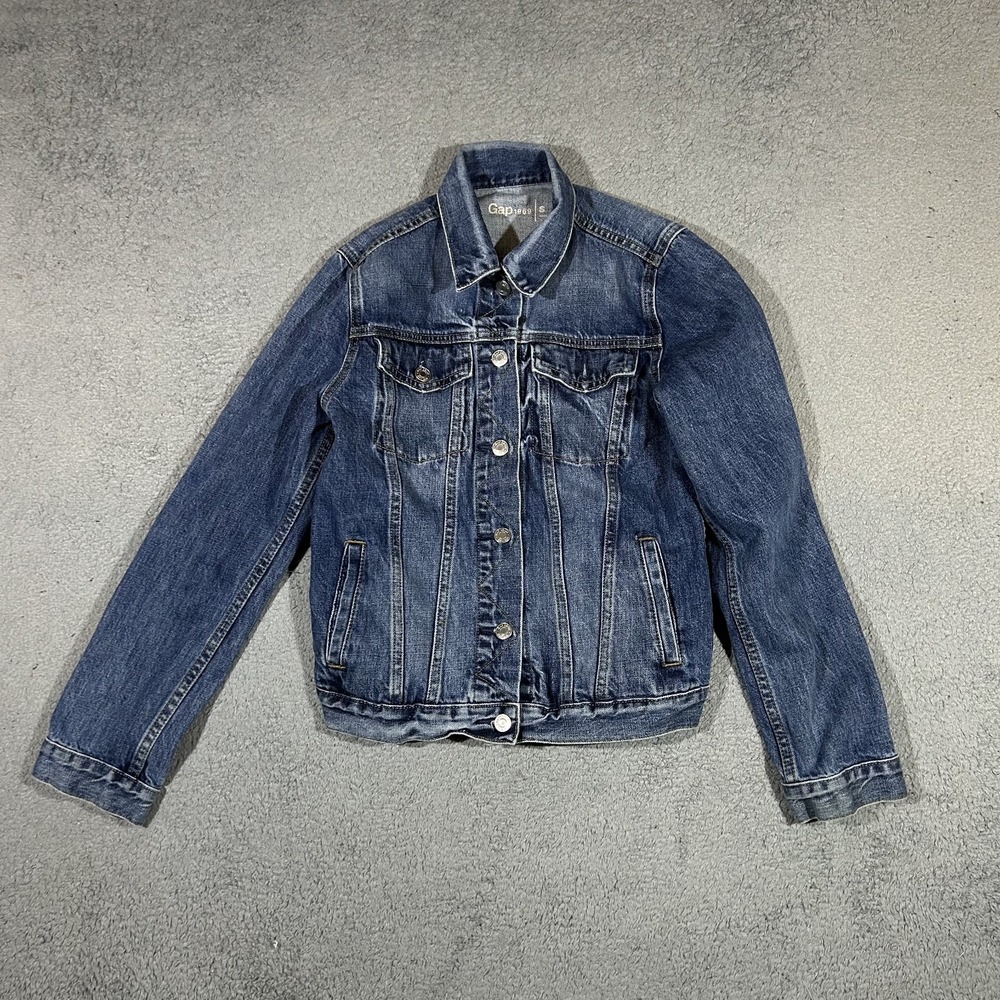 GAP 1969 Women's Icon Denim Jacket Size Small Blue Medium Wash #3439